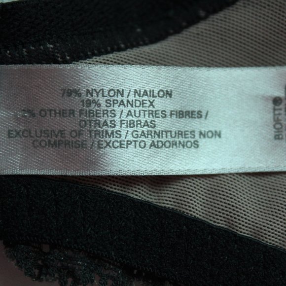 Victoria's Secret Black Nude Floral Lace Biofit Demi Uplift Underwire Bra 34D - Picture 8 of 9